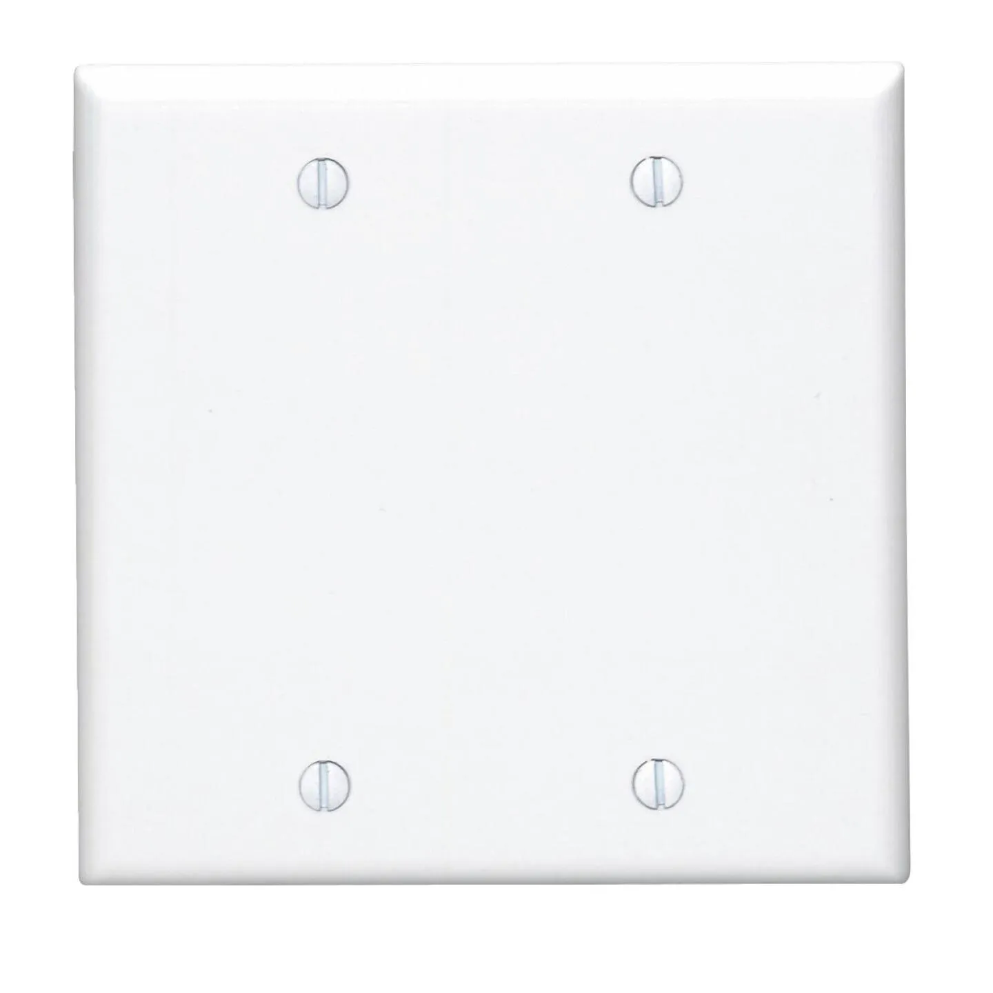 Leviton 2-Gang Standard Thermoset Blank Wall Plate, White