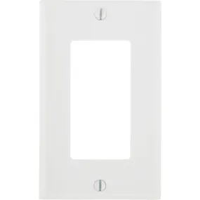 Leviton Decora 1-Gang Smooth Plastic Rocker Decorator Wall Plate, White