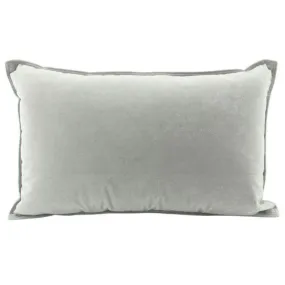 Light Grey Velvet Cushion - 30cm x 50cm