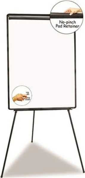 Lightweight Tripod Style Dry Erase Easel 29 Inch  X 41 Inch  White/Black