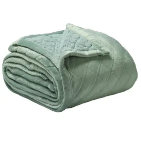 Mansfield Ultra Soft Velvet Blanket 480gsm Sage