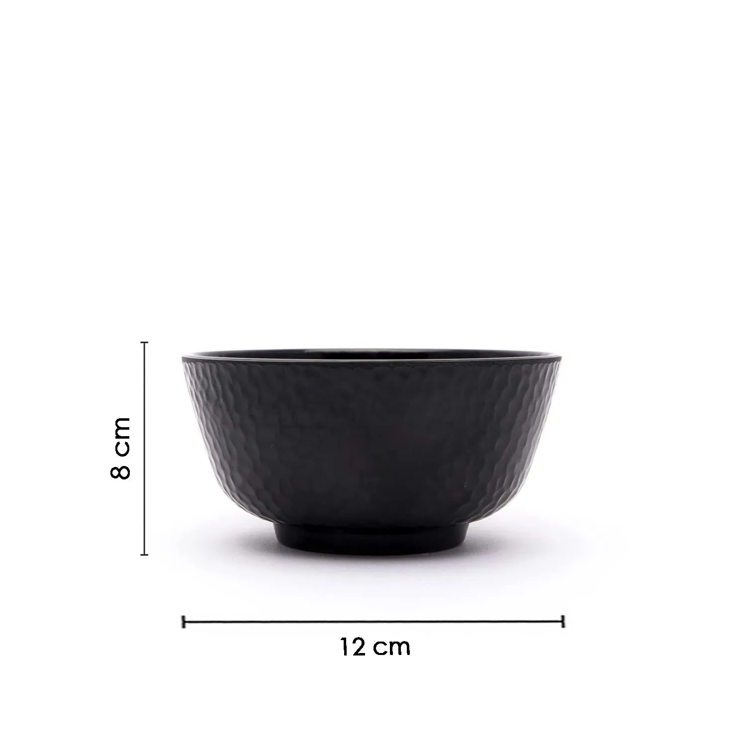 Market 99 Black Melamine Dinner Set Of 18 Pcs - 6 Full & 6 Quarter Plates   6 Bowls - Solid