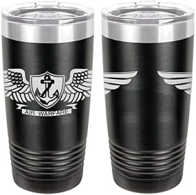 Navy Aviation Warfare Specialist Badge Laser Engraved 20oz Tumbler