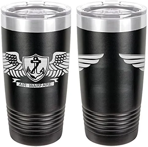 Navy Aviation Warfare Specialist Badge Laser Engraved 20oz Tumbler