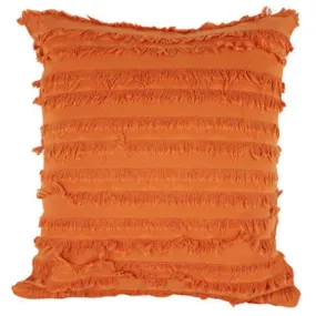 Olander Rust Fringed Cushion - 45cm x 45cm