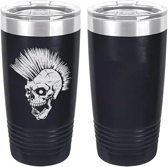 Punk Skull Laser Engraved 20oz Tumbler