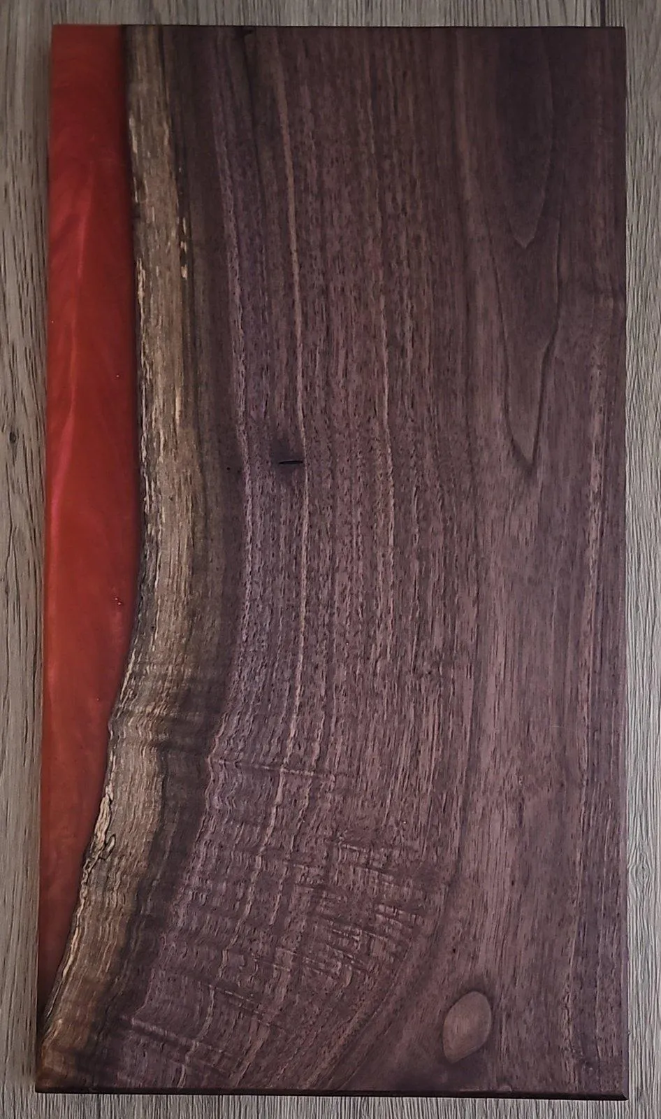 Red Epoxy Walnut Charcuterie Boards/Serving Board