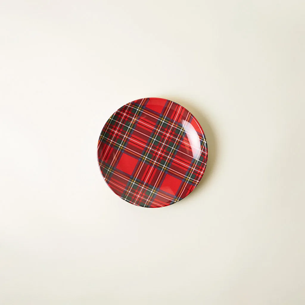 Red Tartan Plaid Dessert Plates (Set Of 4)