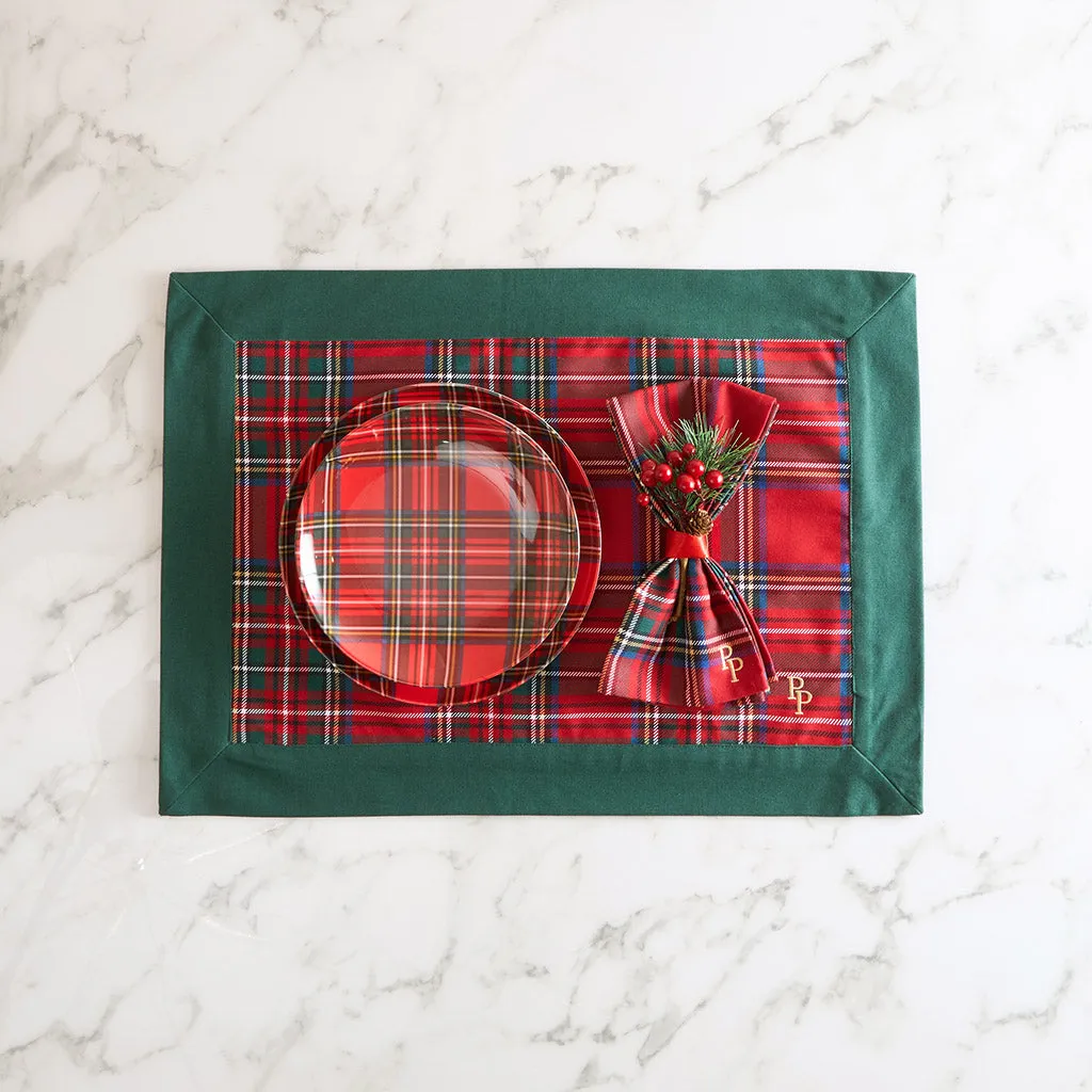 Red Tartan Plaid Dessert Plates (Set Of 4)