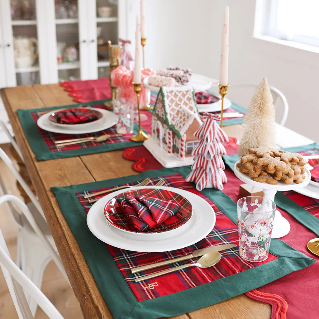 Red Tartan Plaid Dessert Plates (Set Of 4)