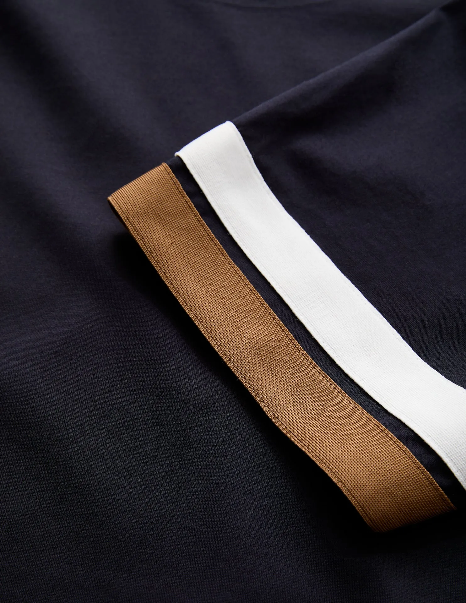 Relaxed Fit Stripe Cuff T-shirt Ink