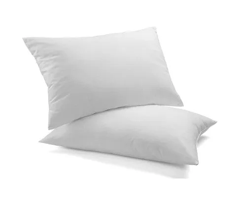 Royal Comfort Luxury Duck Feather & Down Pillow Twin Pack Home Set 50 x 75 cm White