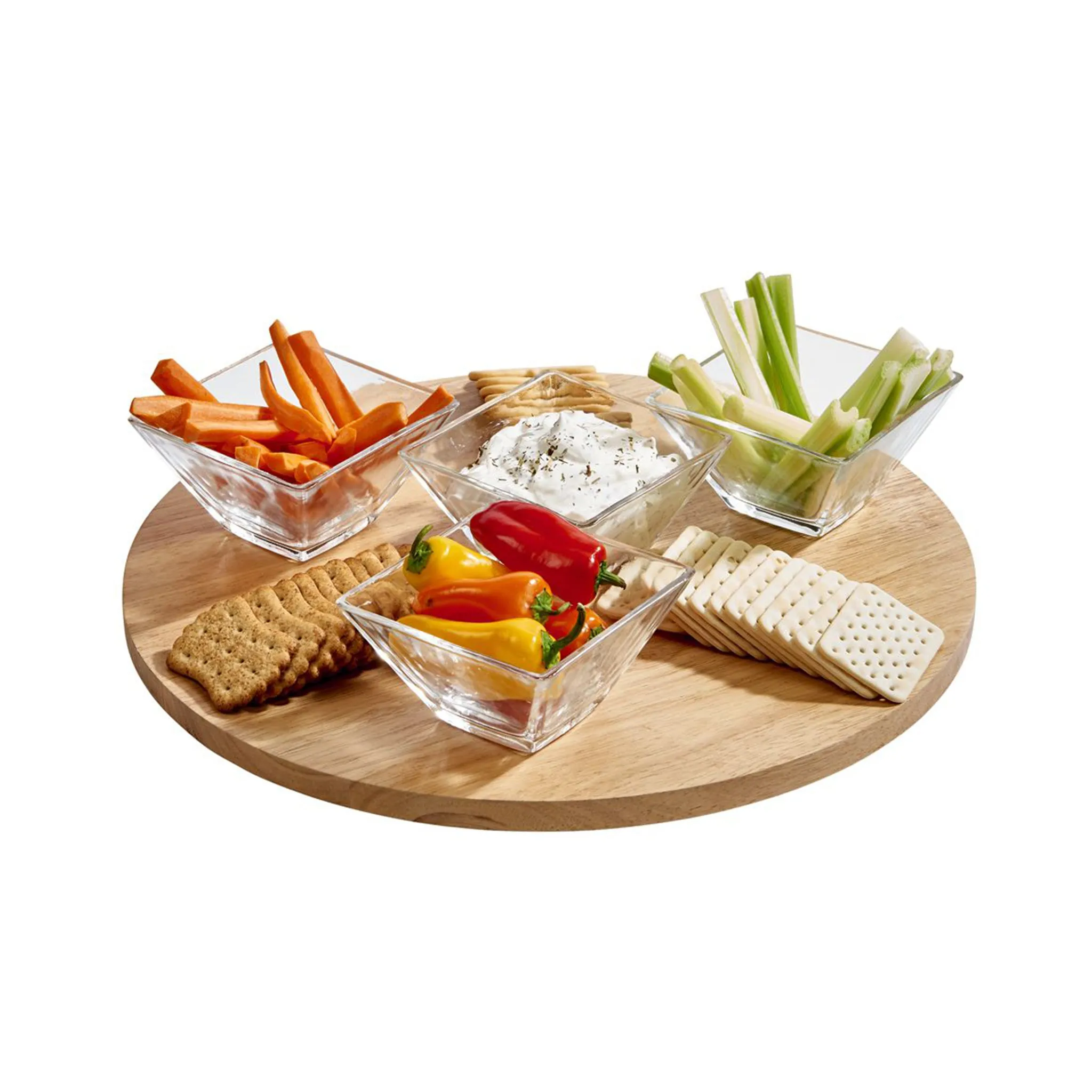 Rubberwood Lazy Susan - 15" Diameter