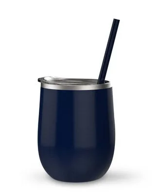 SALE!!!! Wine Tumbler - 12 Oz Steel Wine Tumbler, Double Wall Stainless Tumbler with Lid & Straw