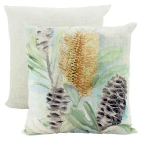 Sarah Gold Flora Cushion - 50cm x 50cm