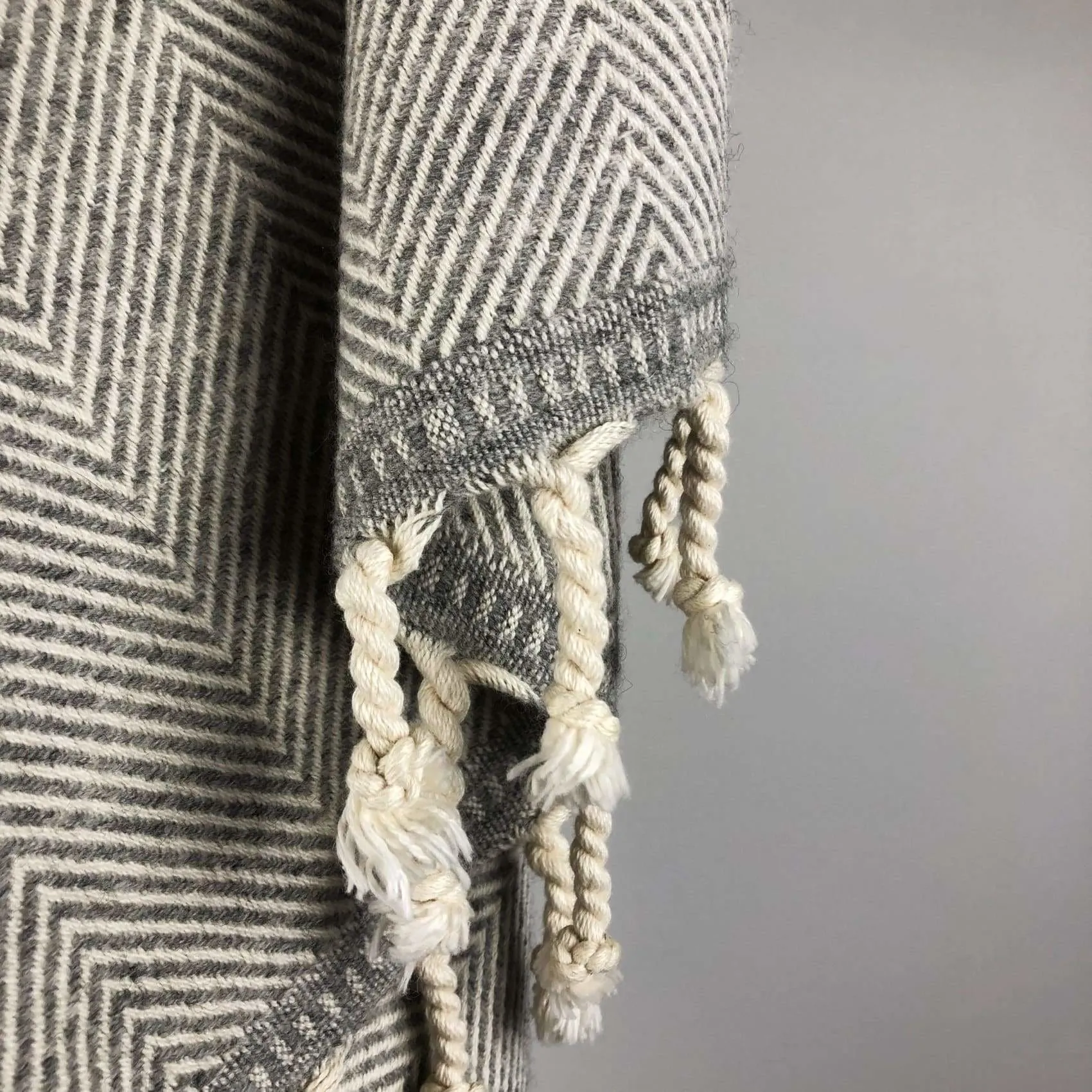 Sema Herringbone Cotton & Wool Blend Blanket