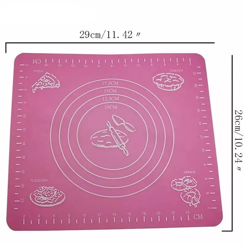 Silicone Baking Mat, Silicone Cake Knead Dough Mat, Non-slip Mat With Measurement