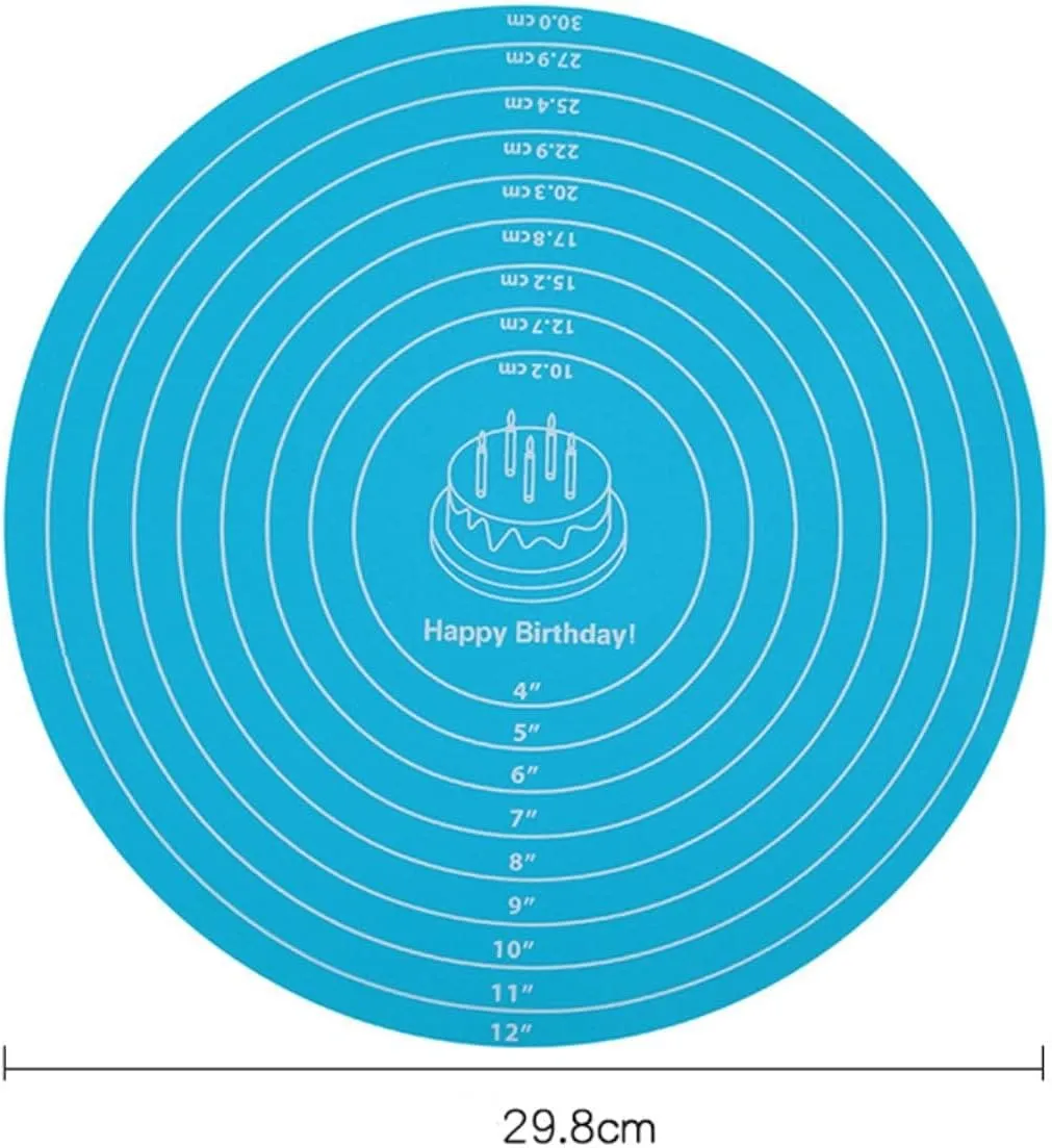 Silicone Baking Mat, Silicone Cake Knead Dough Mat, Non-slip Mat With Measurement