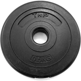 Standard 1" Round Vinyl Weight Plate 0.5kg - Black