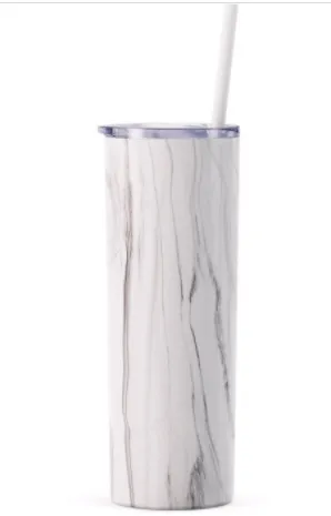 Steel Skinny Tumbler - 20 Ounce Powder Coated Stainless Steel Skinny Tumbler