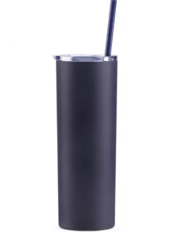 Steel Skinny Tumbler - 20 Ounce Powder Coated Stainless Steel Skinny Tumbler