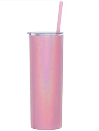 Steel Skinny Tumbler - 20 Ounce Powder Coated Stainless Steel Skinny Tumbler