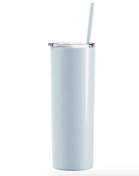 Steel Skinny Tumbler - 20 Ounce Powder Coated Stainless Steel Skinny Tumbler