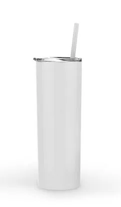 Steel Skinny Tumbler - 20 Ounce Powder Coated Stainless Steel Skinny Tumbler