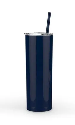 Steel Skinny Tumbler - 20 Ounce Powder Coated Stainless Steel Skinny Tumbler