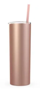 Steel Skinny Tumbler - 20 Ounce Powder Coated Stainless Steel Skinny Tumbler