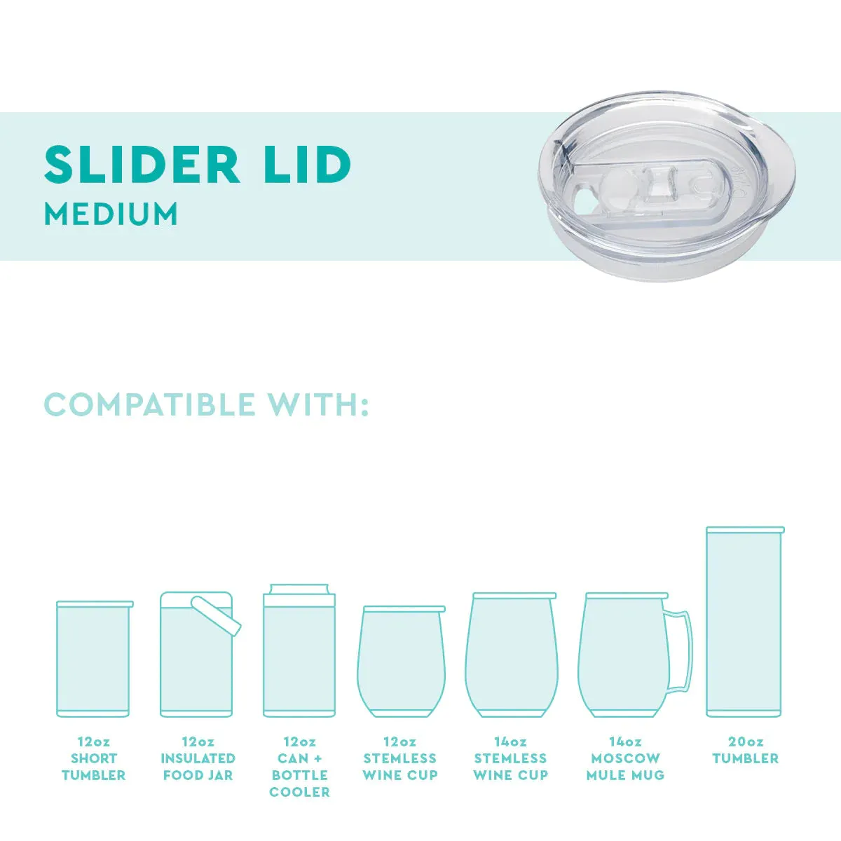 Swig Clear Slider Lid