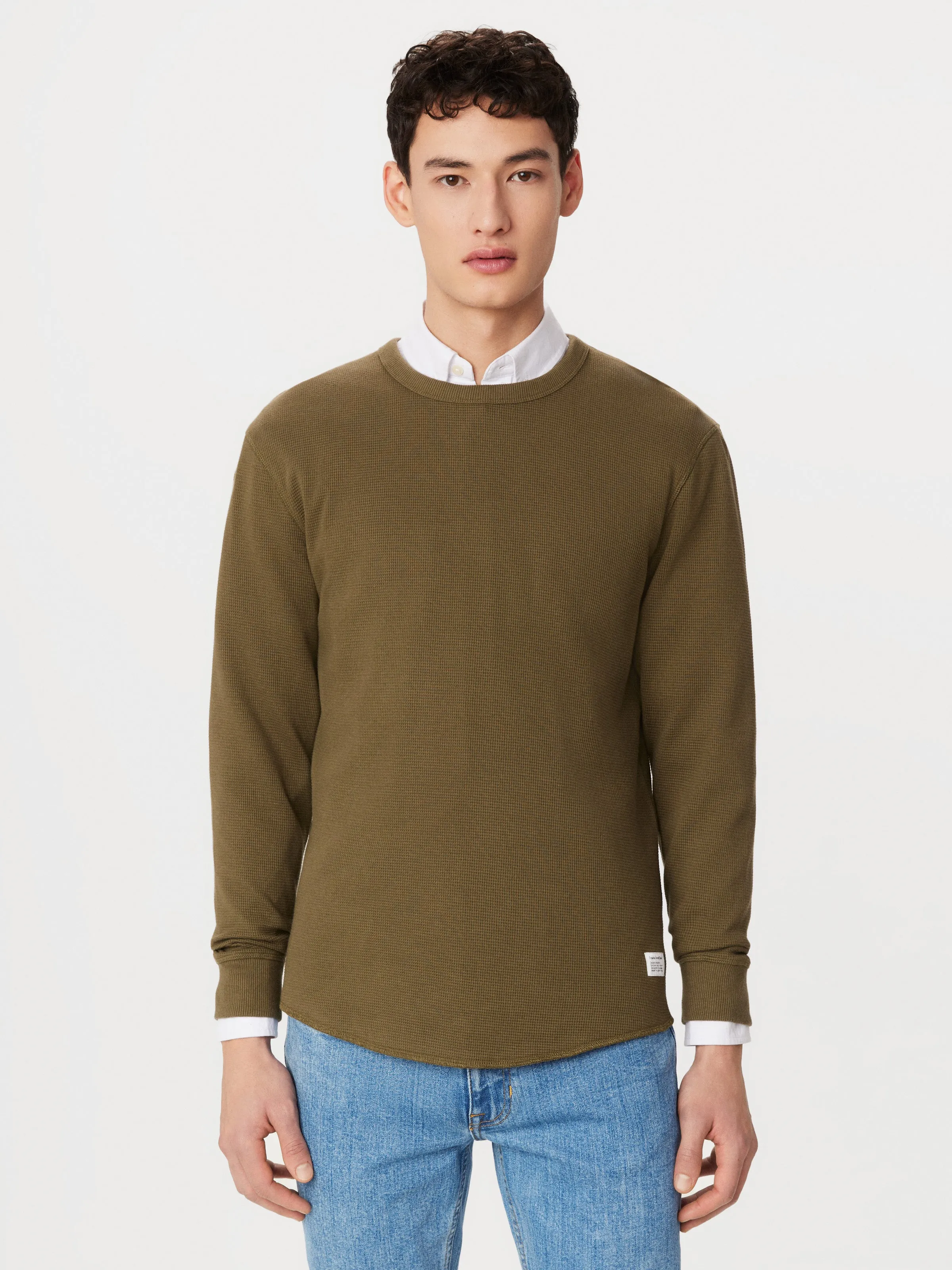 The Long Sleeve Waffle T-Shirt in Tuscany Green