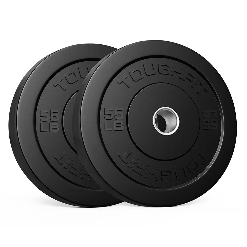 ToughFit Black Olympic Weight Plates Bumper Plates Set