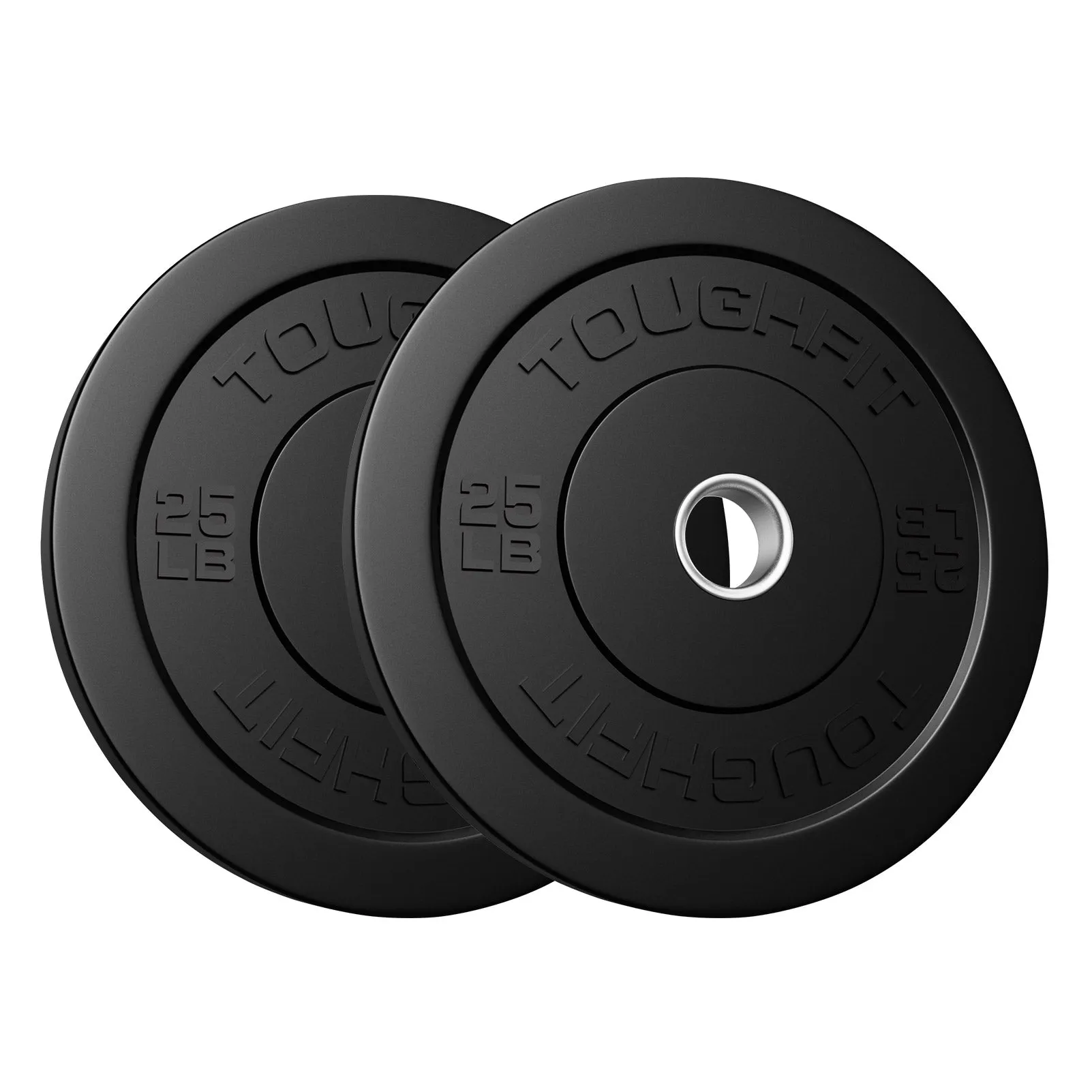 ToughFit Black Olympic Weight Plates Bumper Plates Set