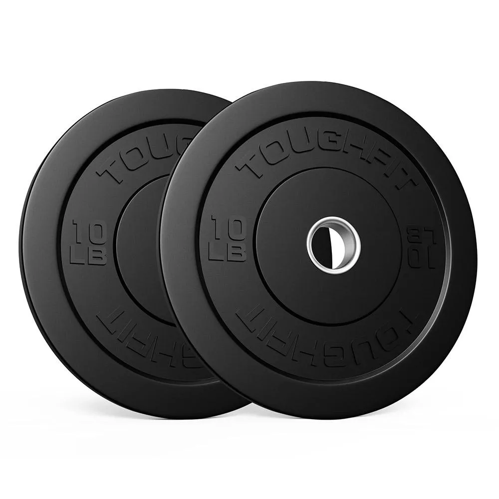 ToughFit Black Olympic Weight Plates Bumper Plates Set