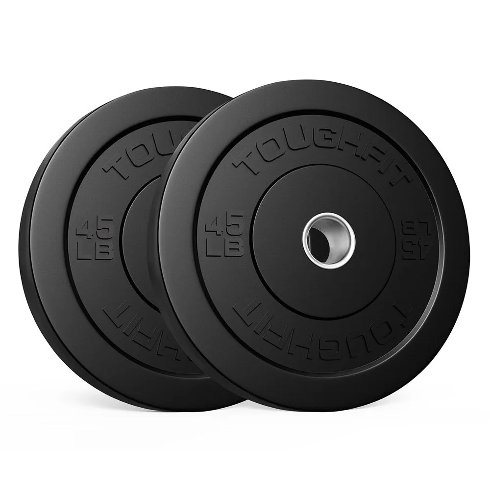 ToughFit Black Olympic Weight Plates Bumper Plates Set