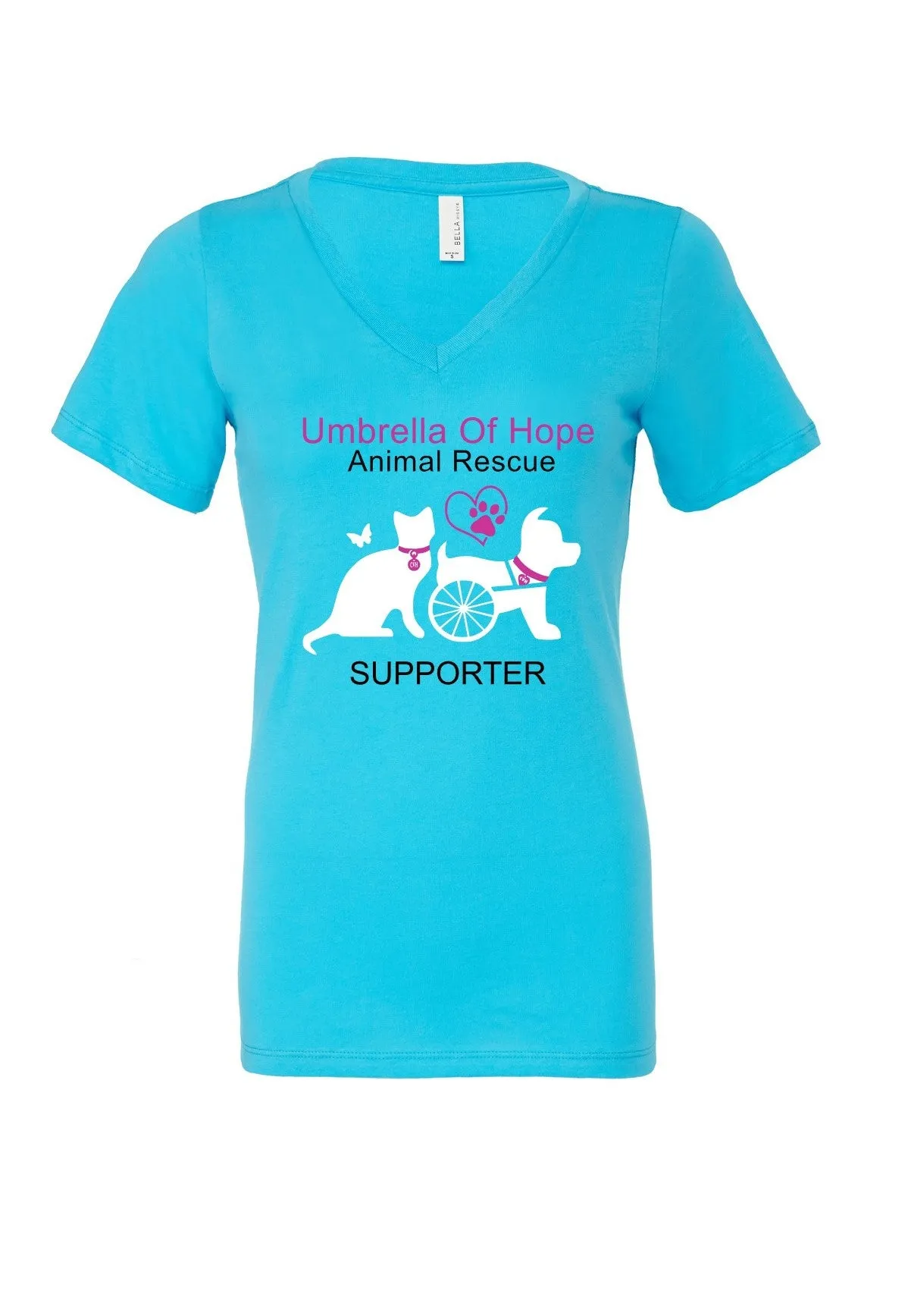 Umbrella of Hope Relaxed Fit V-Neck (Available in several colors)