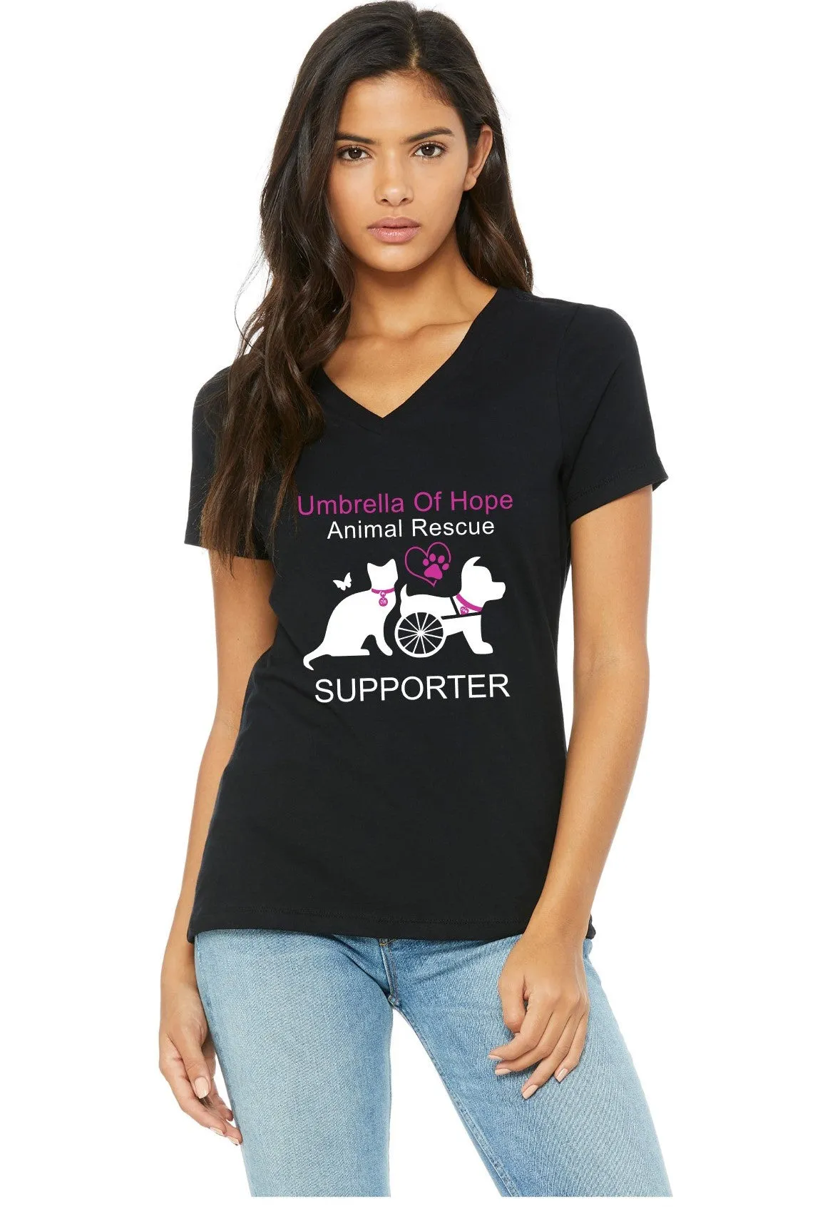 Umbrella of Hope Relaxed Fit V-Neck (Available in several colors)