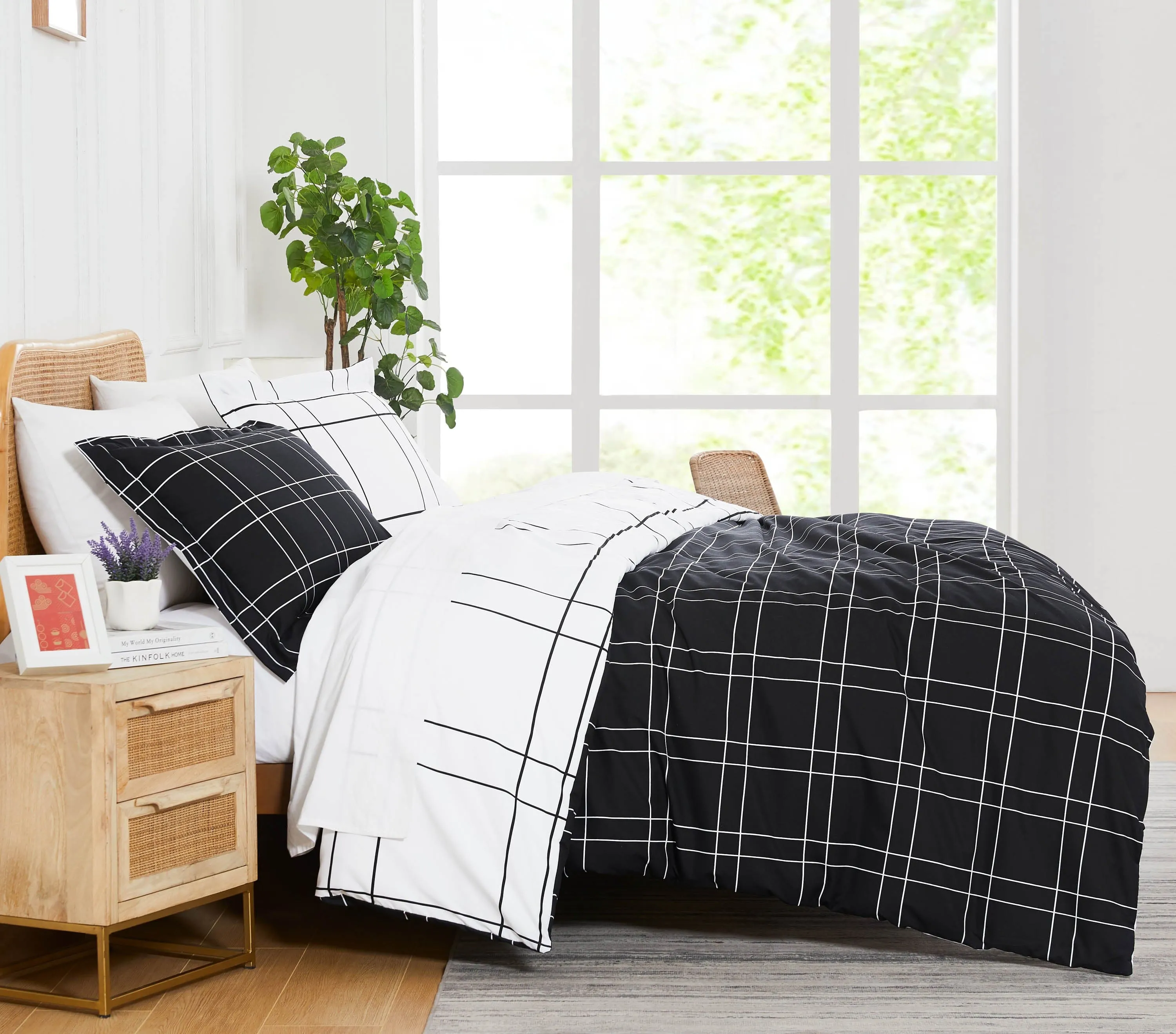 Urban Grid Duvet Cover Set