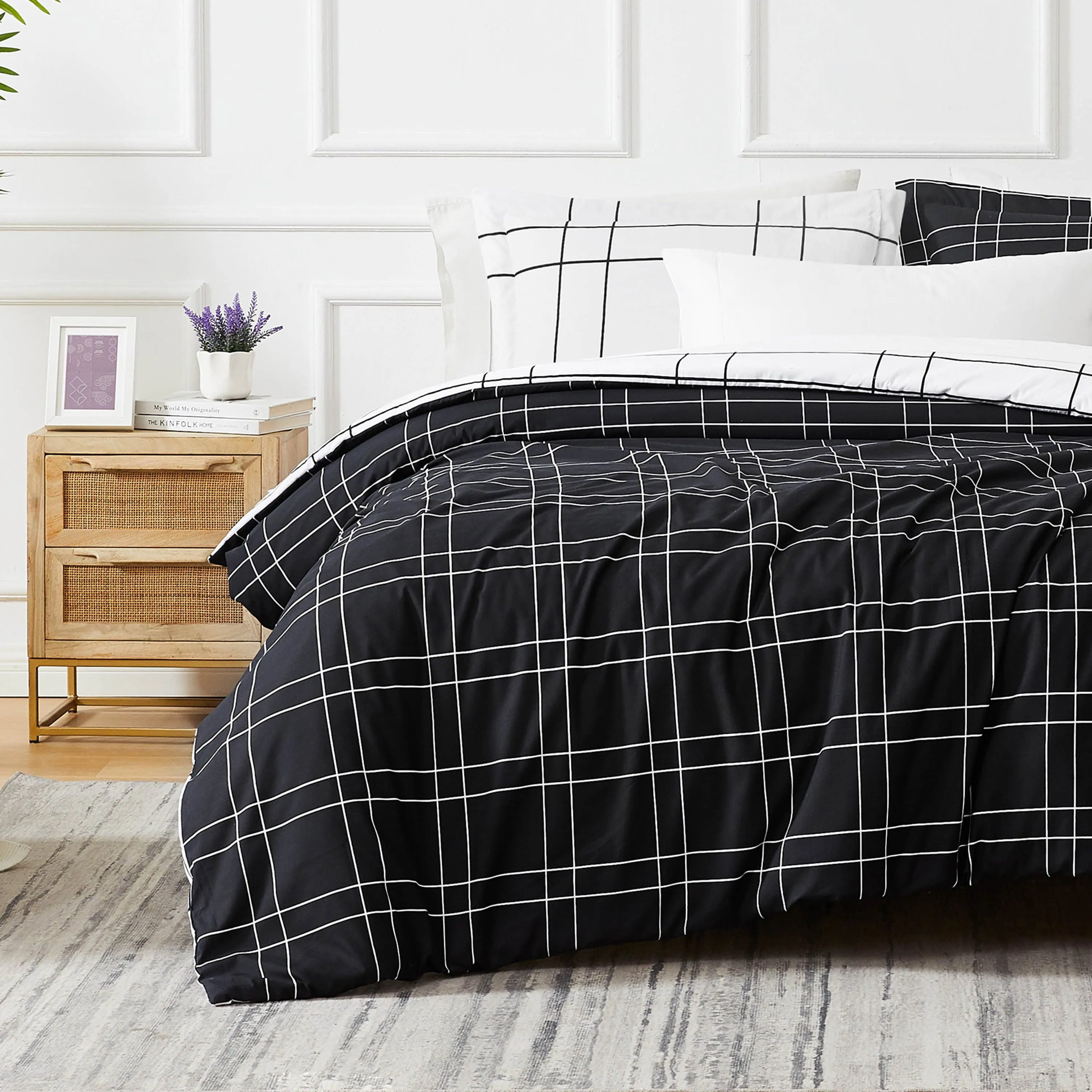 Urban Grid Duvet Cover Set