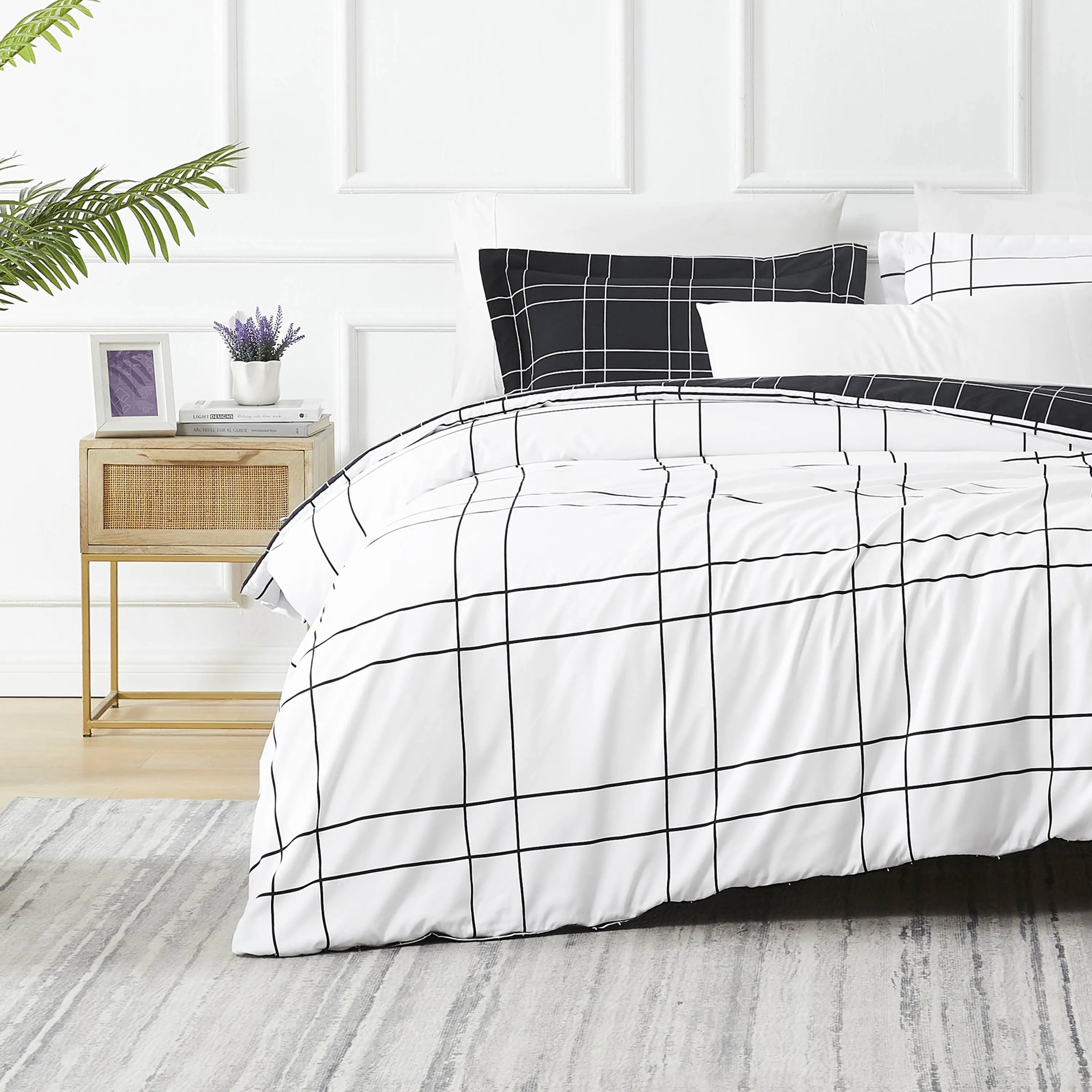 Urban Grid Duvet Cover Set