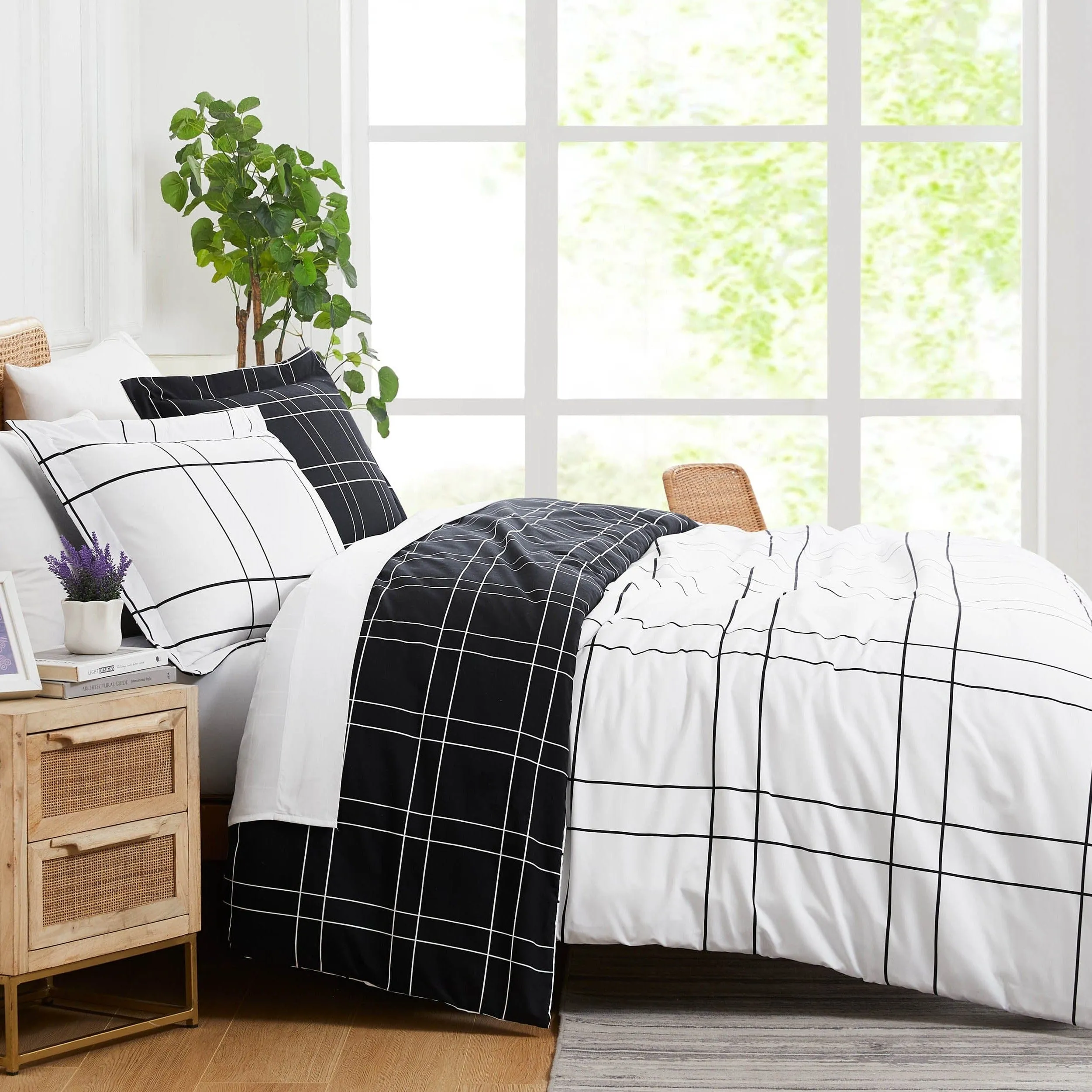 Urban Grid Duvet Cover Set