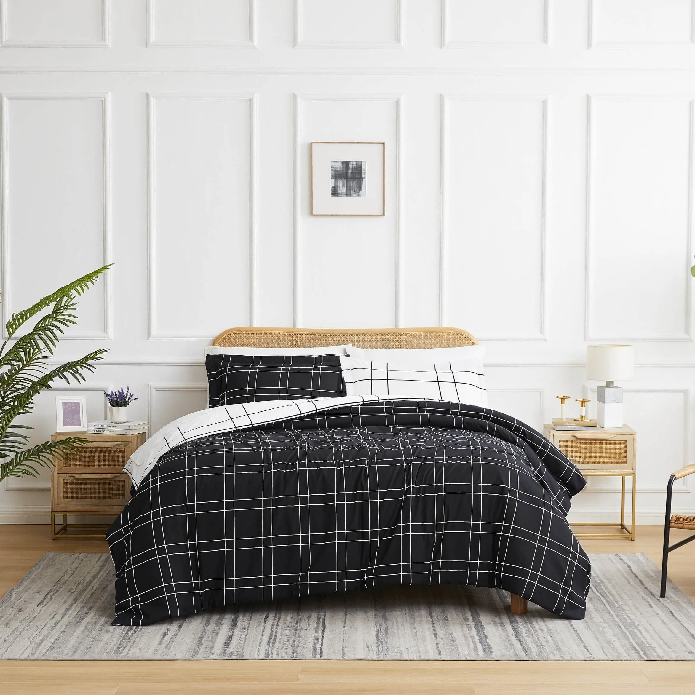 Urban Grid Duvet Cover Set