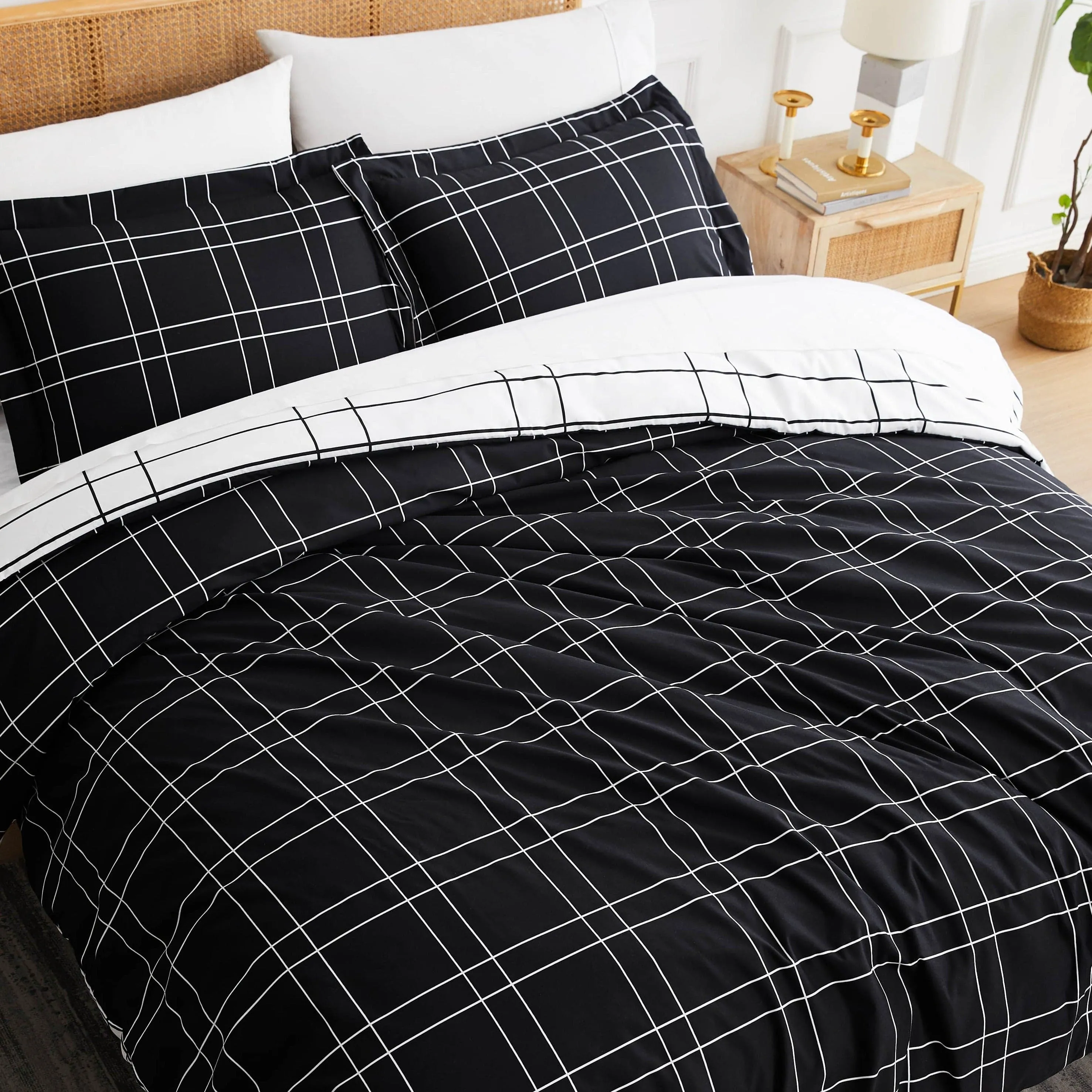 Urban Grid Duvet Cover Set