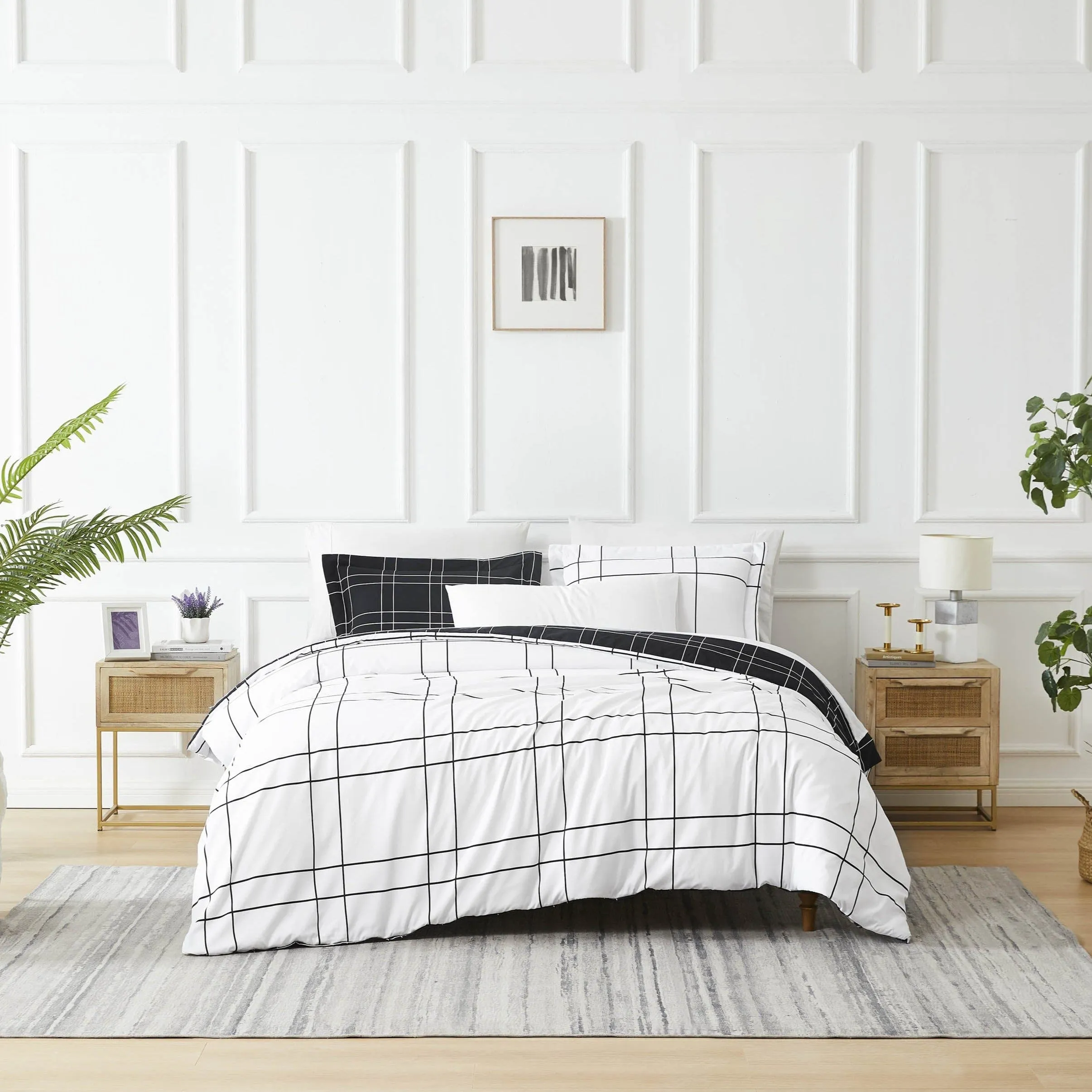 Urban Grid Duvet Cover Set