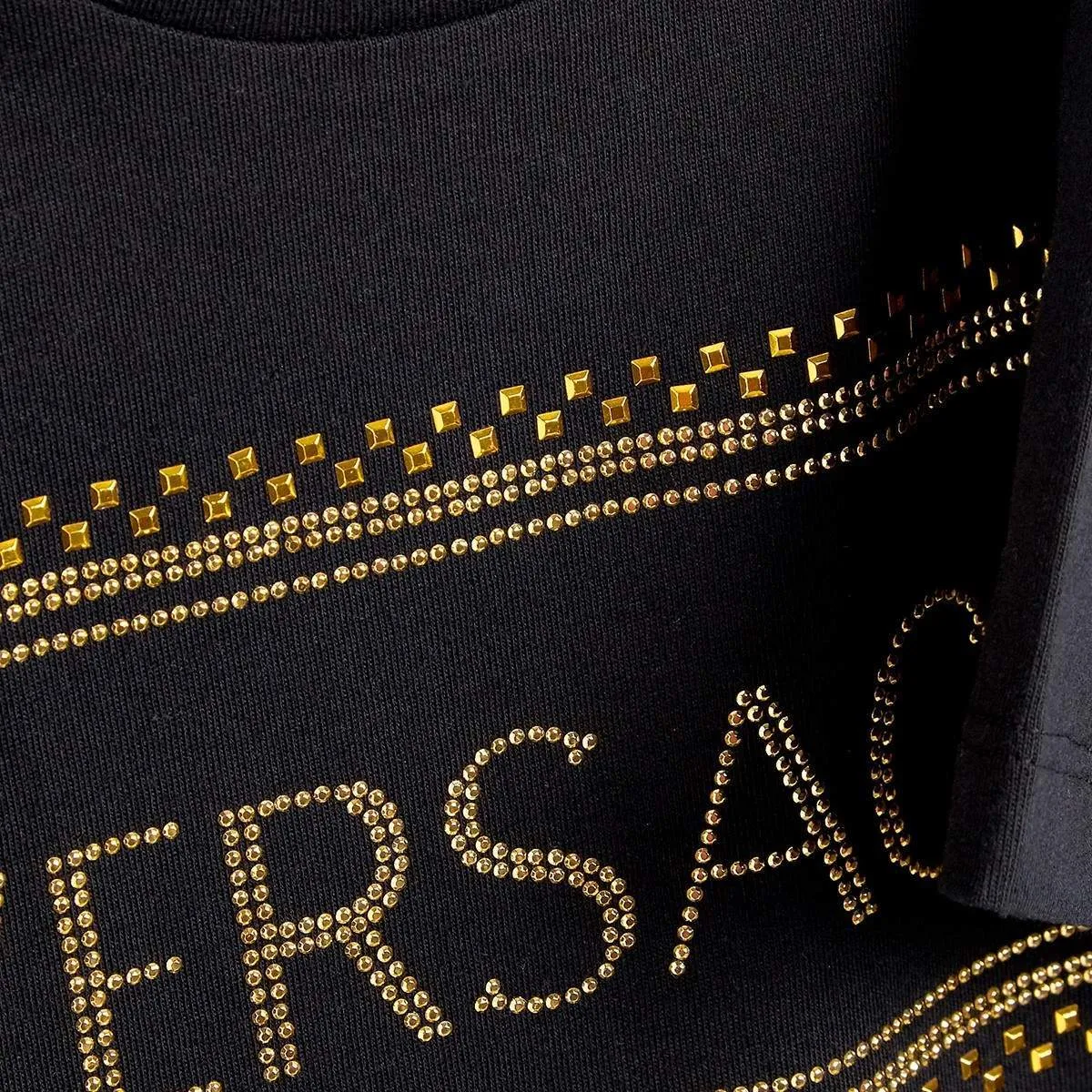 Versace Girls Stud Logo T-Shirt