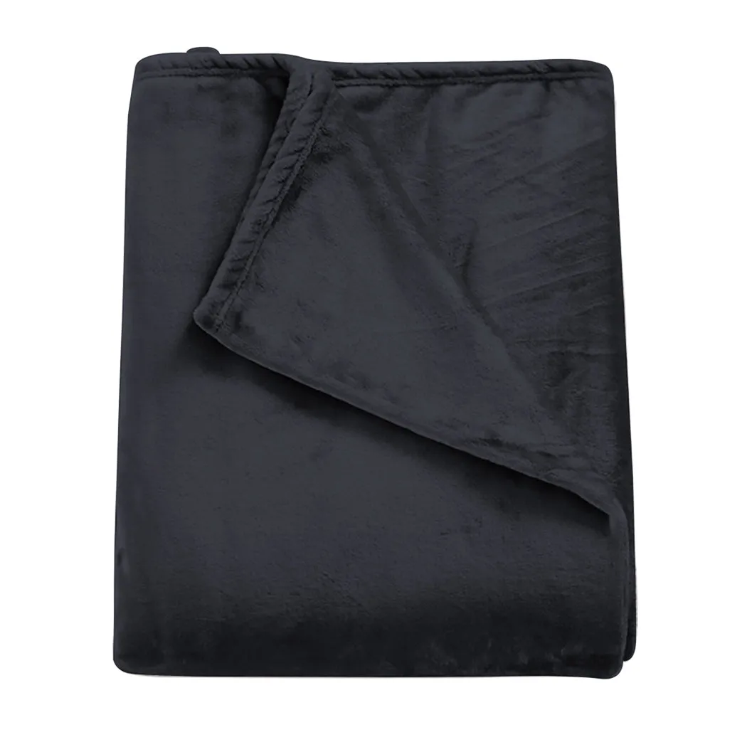 Waylon Throw Ultra-Soft Blanket 320gsm 220x160cm Warm - Dark Grey