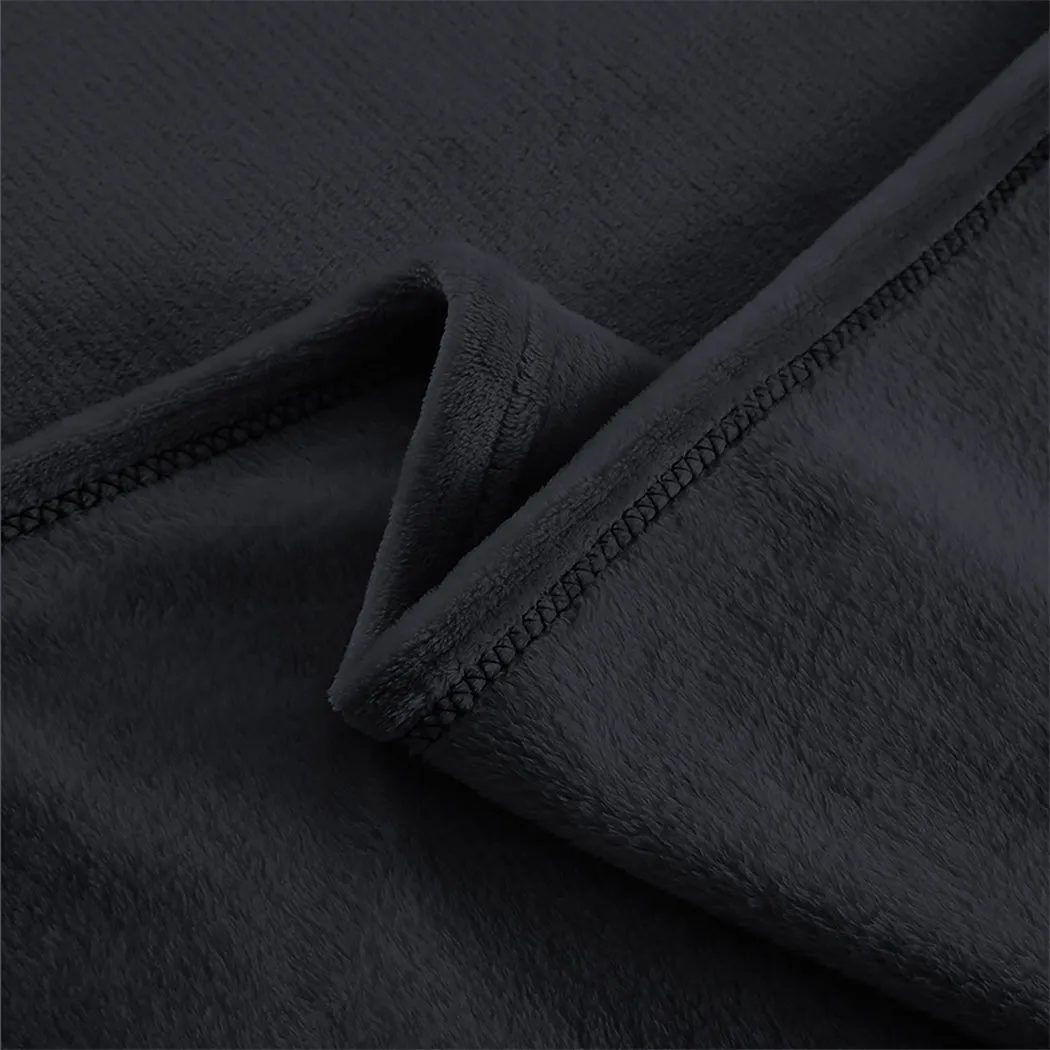 Waylon Throw Ultra-Soft Blanket 320gsm 220x160cm Warm - Dark Grey