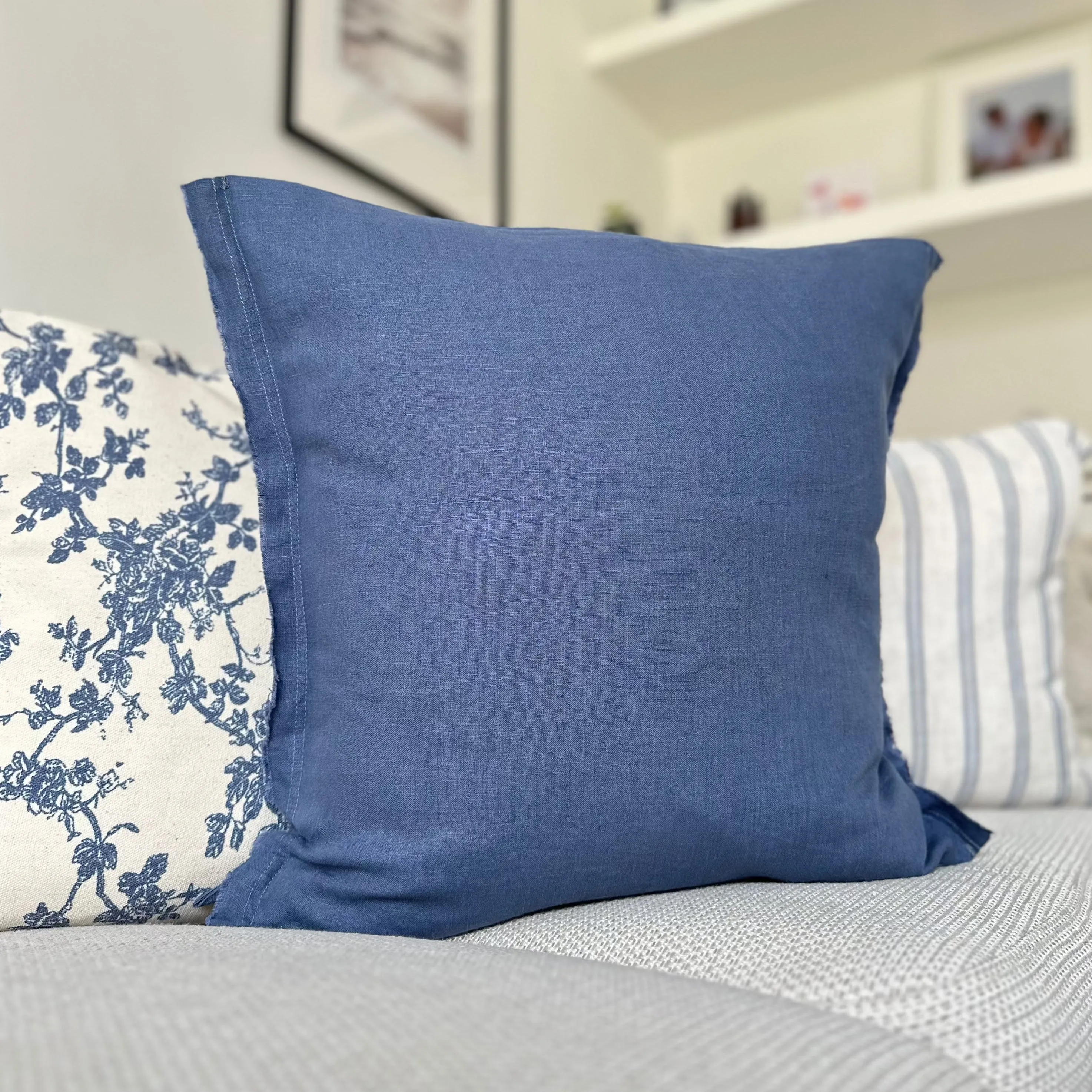 Weathered Edge Navy Blue Cushion