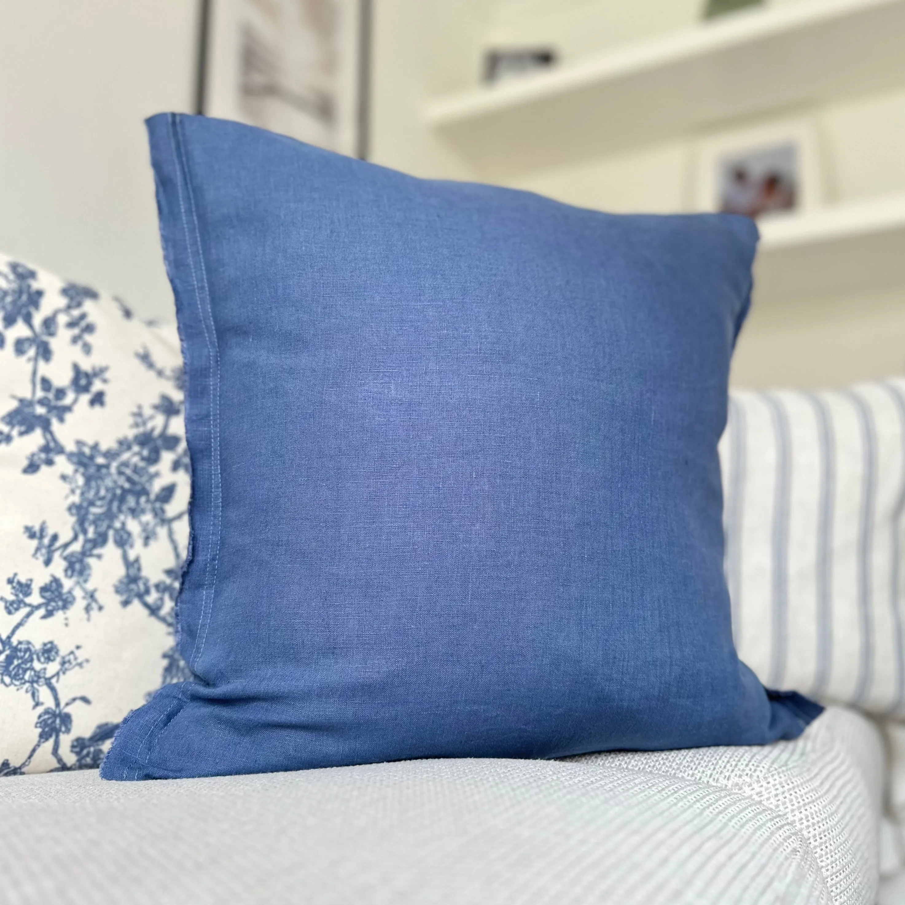 Weathered Edge Navy Blue Cushion